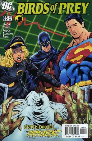 Birds of Prey 85 published by DC with cover art by Adriana Melo