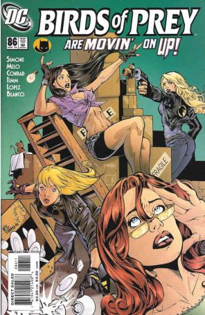 Birds of Prey 86 published by DC with cover art by Adriana Melo