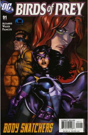 Birds of Prey 91 published by DC with cover art by Jesus Saiz