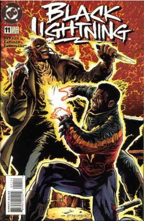 Black Lightning (2nd Series) 11 published by DC with cover art by Octavio Cariello