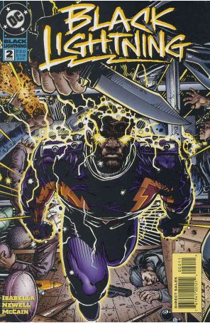 Black Lightning (2nd Series) 2 published by DC with cover art by Eddy Newell