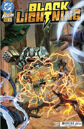 Black Lightning (4th Series) 3A published by DC with cover art by Fico Ossio