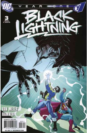 Black Lightning: Year One 3 published by DC with cover art by Cully Hamner