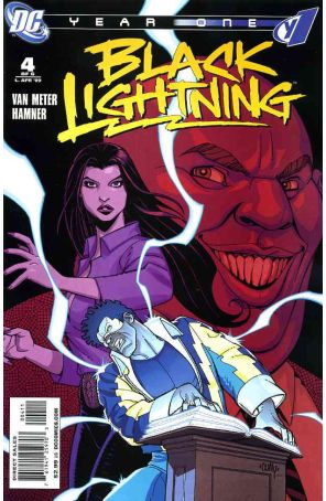 Black Lightning: Year One 4 published by DC with cover art by Cully Hamner