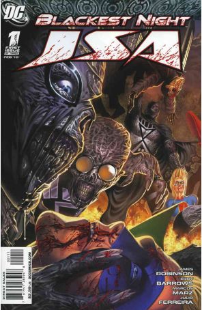 Blackest Night: JSA 1 published by DC with cover art by Eddy Barrows