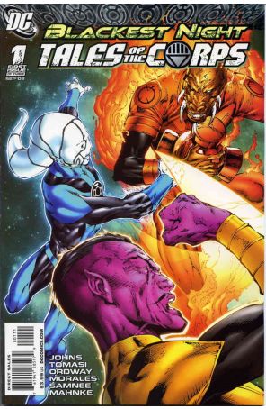 Blackest Night: Tales of the Corps 1 published by DC with cover art by Ed Benés
