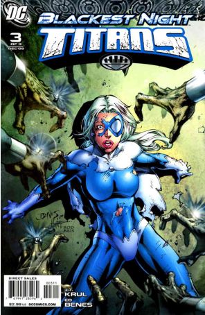 Blackest Night: Titans 3 published by DC with cover art by Ed Benés