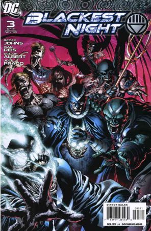 Blackest Night 3 published by DC with cover art by Ivan Reis