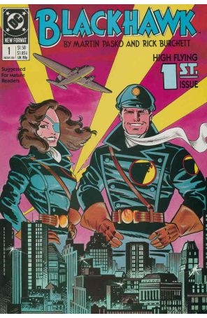 Blackhawk (3rd Series) 1 published by DC with cover art by Rick Burchett