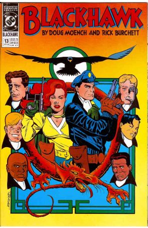 Blackhawk (3rd Series) 13 published by DC with cover art by Rick Burchett