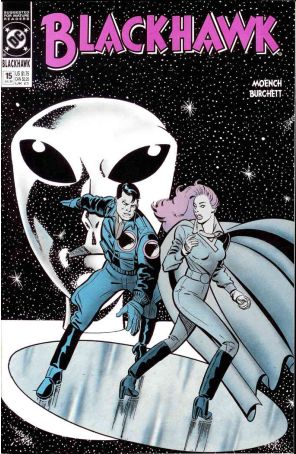 Blackhawk (3rd Series) 15 published by DC with cover art by Rick Burchett