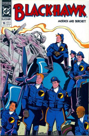 Blackhawk (3rd Series) 16 published by DC with cover art by Rick Burchett