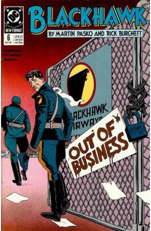 Blackhawk (3rd Series) 6 published by DC with cover art by Rick Burchett