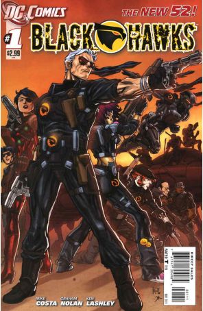 Blackhawks 1 published by DC with cover art by Ken Lashley