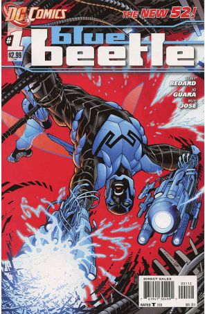 Blue Beetle (5th Series) 1 (2nd) published by DC with cover art by Tyler Kirkham