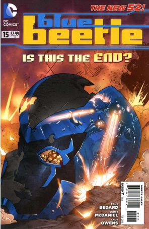 Blue Beetle (5th Series) 15 published by DC with cover art by Ig Guara