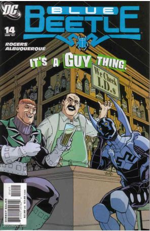 Blue Beetle (4th Series) 14 published by DC with cover art by Cully Hamner