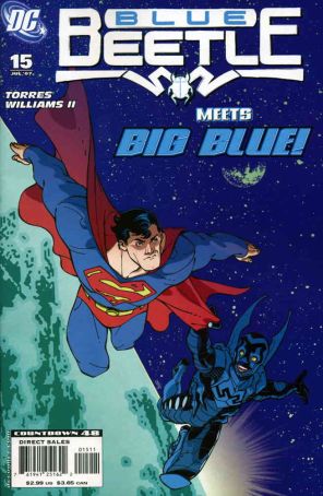 Blue Beetle (4th Series) 15 published by DC with cover art by Cully Hamner