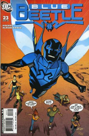 Blue Beetle (4th Series) 23 published by DC with cover art by Rafael Albuquerque