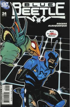 Blue Beetle (4th Series) 24 published by DC with cover art by Rafael Albuquerque