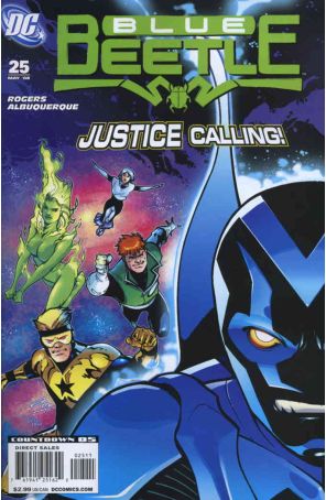 Blue Beetle (4th Series) 25 published by DC with cover art by Rafael Albuquerque