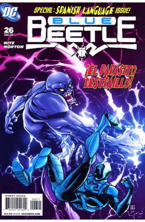 Blue Beetle (4th Series) 26 published by DC with cover art by Zach Howard and Brad Anderson