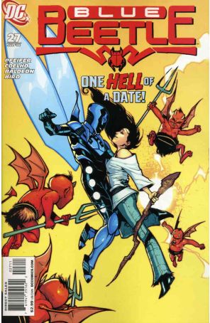 Blue Beetle (4th Series) 27 published by DC with cover art by Rafael Albuquerque