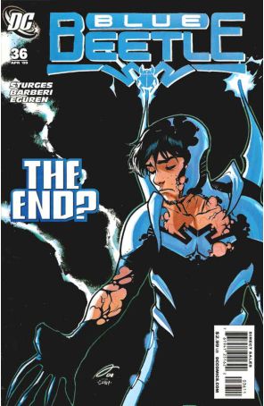 Blue Beetle (4th Series) 36 published by DC with cover art by Rafael Albuquerque