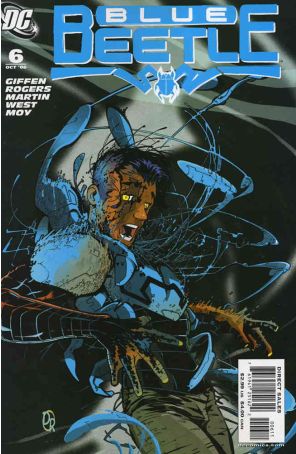 Blue Beetle (4th Series) 6 published by DC with cover art by Duncan Rouleau