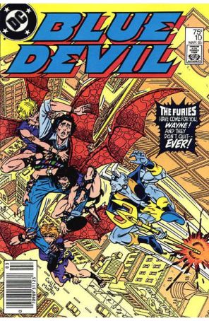 Blue Devil 10 (Newsstand) published by DC with cover art by Paris Cullins