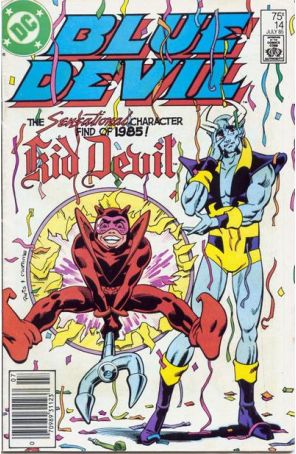 Blue Devil 14 (Newsstand) published by DC with cover art by Paris Cullins