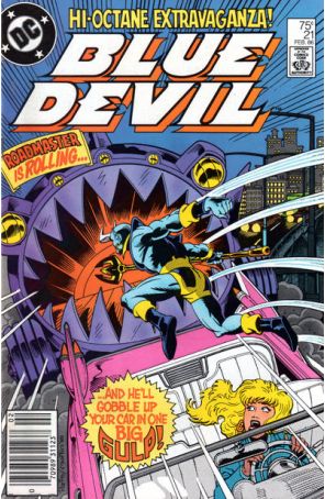 Blue Devil 21 (Newsstand) published by DC with cover art by Paris Cullins