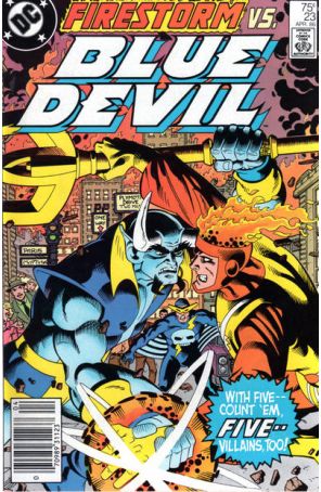 Blue Devil 23 (Newsstand) published by DC with cover art by Paris Cullins