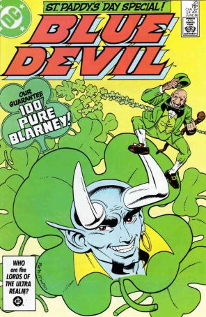 Blue Devil 25 published by DC with cover art by Paris Cullins