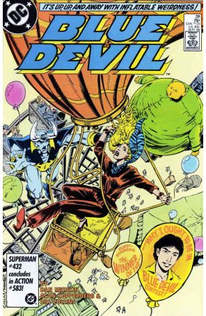 Blue Devil 28 published by DC with cover art by Paris Cullins