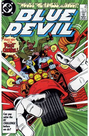 Blue Devil 29 published by DC with cover art by Paris Cullins