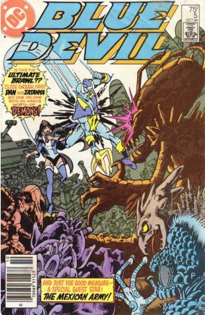 Blue Devil 5 (Newsstand) published by DC with cover art by Paris Cullins