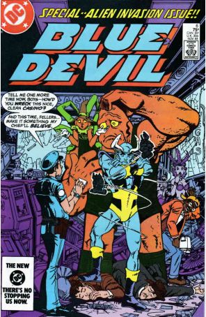 Blue Devil 6 published by DC with cover art by Paris Cullins