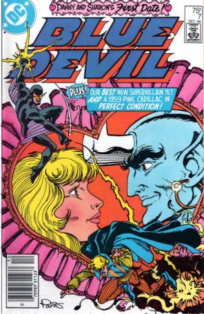 Blue Devil 7 (Newsstand) published by DC with cover art by Paris Cullins