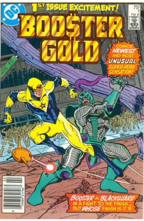 Booster Gold 1 (Newsstand) published by DC with cover art by Dan Jurgens