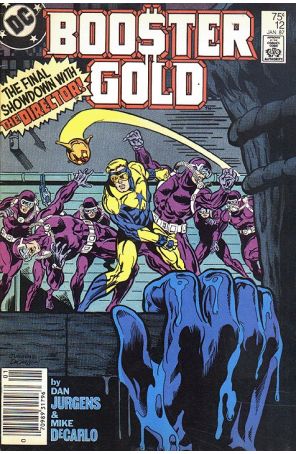 Booster Gold 12 (Newsstand) published by DC with cover art by Dan Jurgens