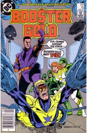 Booster Gold 15 (Newsstand) published by DC with cover art by Dan Jurgens