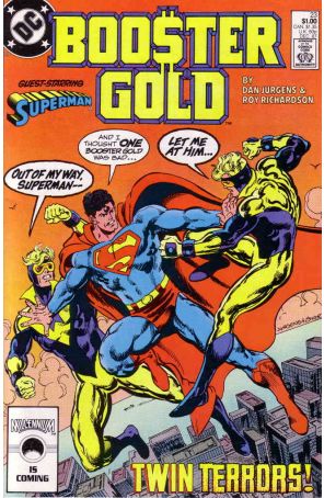Booster Gold 23 published by DC with cover art by Dan Jurgens