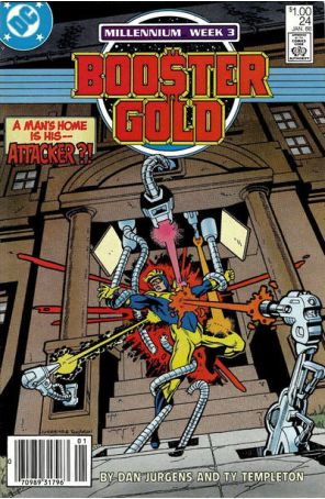 Booster Gold 24 (Newsstand) published by DC with cover art by Dan Jurgens