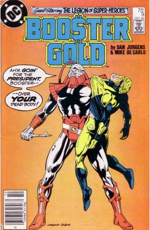 Booster Gold 9 (Newsstand) published by DC with cover art by Dan Jurgens