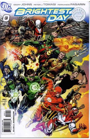 Brightest Day 0 published by DC with cover art by David Finch