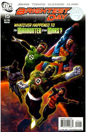 Brightest Day 15 published by DC with cover art by David Finch