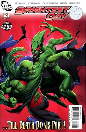 Brightest Day 21A published by DC with cover art by Ivan Reis