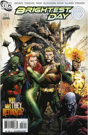 Brightest Day 3 published by DC with cover art by David Finch