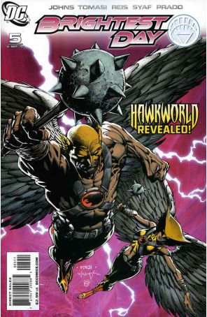 Brightest Day 5 published by DC with cover art by David Finch